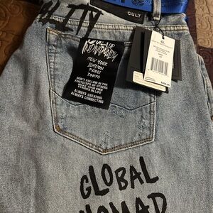 Cult of Individuality Blue and Black Straight Jeans